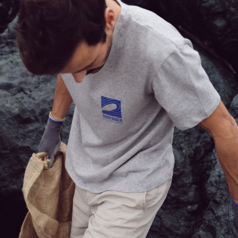 Tee-shirt Mixte Gris – Proud Member Wave Bleu