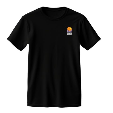 Sunset unisexe black t-shirt 