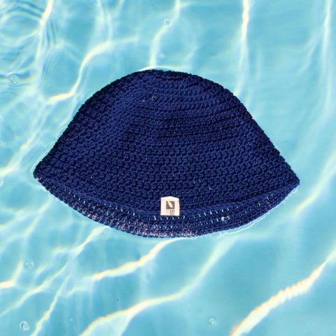 Navy Crochet Bucket Hat