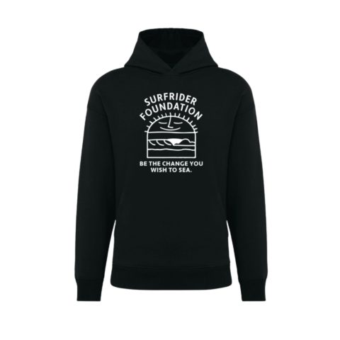 Sweat à capuche unisexe noir – Be the change