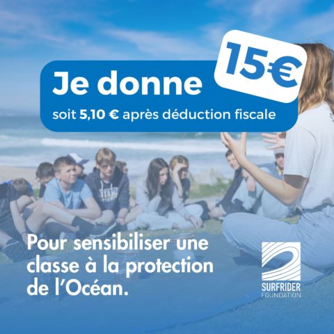 Don de 15 € – Pour sensibiliser une classe à la protection de l’Océan